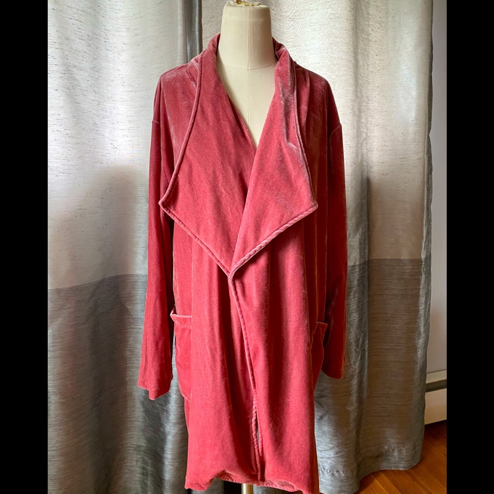 Pink Velvet Cardigan